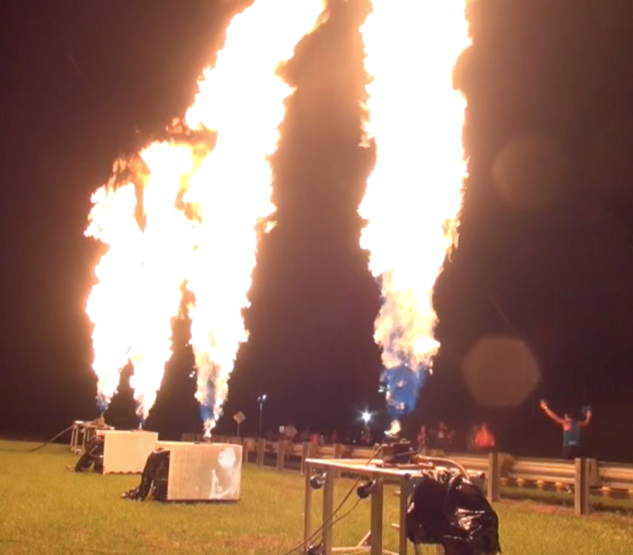 30 foot drangonFly propane flame fire effects
